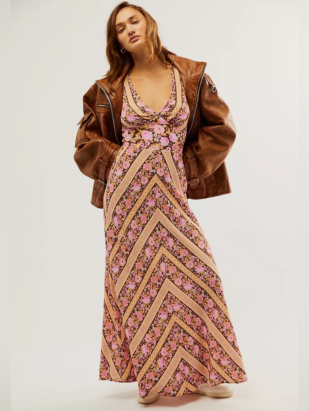 Spell & The Gypsy Enchanted Wood Fairy Cottage Boho Pink Floral Maxi Dress Sz XS